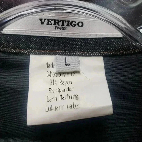 Vertigo Dark Denim Look Button Up Top - Picture 5 of 5